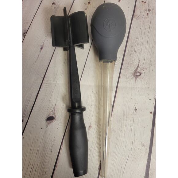 Pampered Chef Bundle Scoop & Drain Ladle,Meat Chopper,Bulb Baster,2 Mesh Bags - Picture 4 of 5